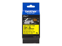 Brother HSe-661E Ruban thermorétractable Noir sur jaune 31,0 mm x 1,5 m