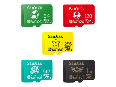 Western Digital : MICROSDXC UHS-I card F/NINTENDO SWITCH YOSI EDITION 64GB
