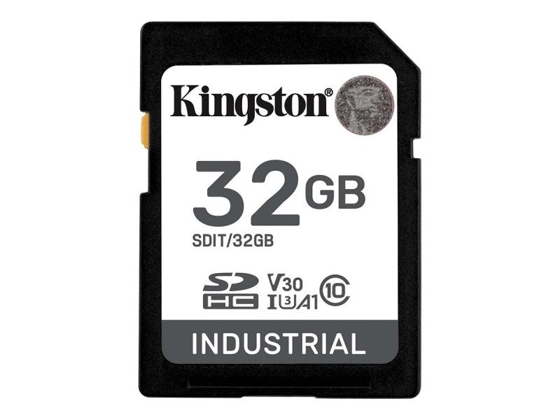 Kingston : 32GB SDHC INDUSTRIAL C10 -40C TO 85C UHS-I U3 V30 A1 PSLC
