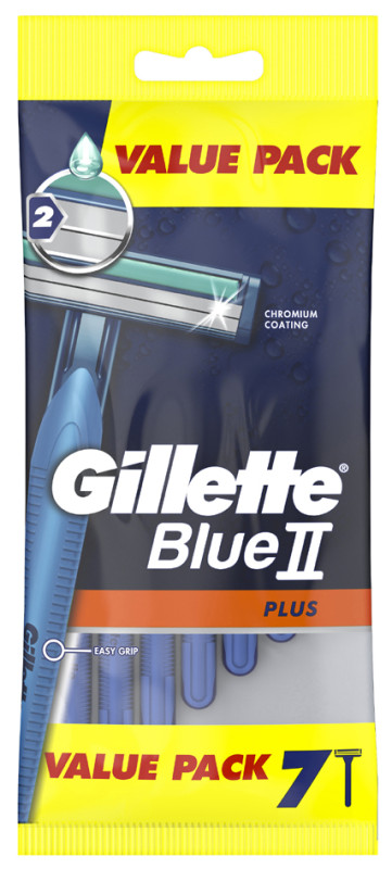 Gillette Rasoir jetable Blue II Plus, pack de 7