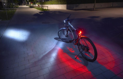 FISCHER Kit d'éclairage LED USB pour vélo TWIN, rechargeable