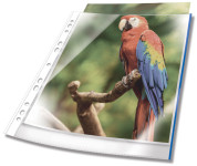 DURTABLE Pochette perforée PREMIUM, A4, PP, bordure rouge