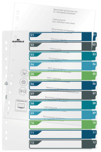 DURABLE Intercalaire en plastique, numérique, A4, 6 touches