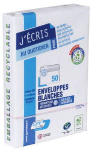 GPV Enveloppes, C6, 114 x 162 mm, blanc, sans fenêtre