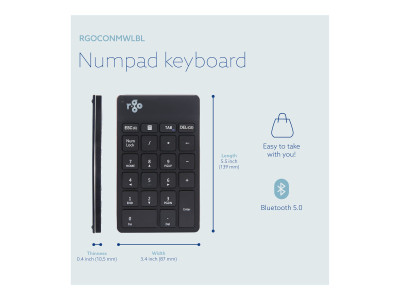 R-Go Tools : R-GO NUMPAD BREAK ERGONOMIC NUMERIC WIRELESS KEYPAD BLACK