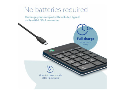 R-Go Tools : R-GO NUMPAD BREAK ERGONOMIC NUMERIC WIRELESS KEYPAD BLACK