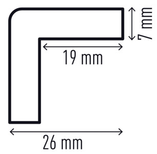 DURABLE Profilé de protection des angles C25R, longueur: 1 m