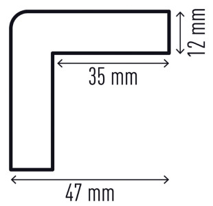 DURABLE Profilé de protection des angles C25R, longueur: 1 m