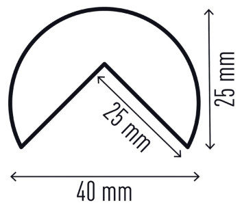 DURABLE Profilé de protection des angles C19, longueur: 1 m