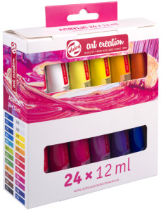 ROYAL TALENS Acrylique Art Creation, 12 ml, set de 24