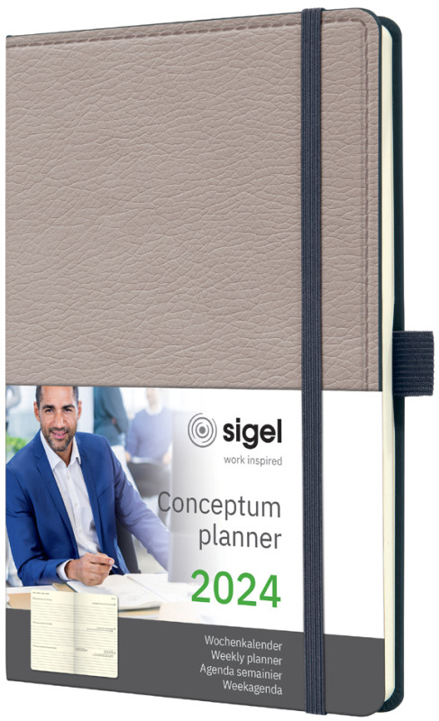 sigel Agenda de poche Conceptum Design Casual 2024, gris/