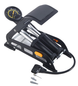 IWH Pompe à pied deux cylindres, noir