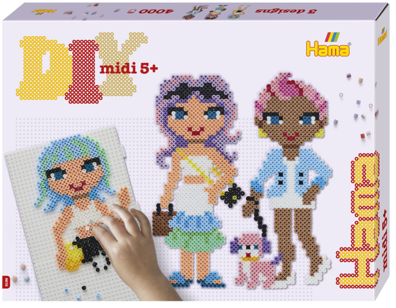 Hama Perles à repasser Bio midi, sachet, blanc