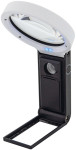 WEDO Loupe UV avec lumière LED et pied pliable, noir/blanc WEDO Loupe UV avec lumière LED et pied pliable, noir/blanc