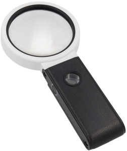 WEDO Loupe UV avec lumière LED et pied pliable, noir/blanc