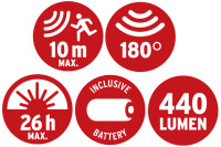 brennenstuhl Projecteur LUFOS LED à pile, 440 lumen, IP44 brennenstuhl Projecteur LUFOS LED à pile, 440 lumen, IP44