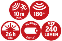 brennenstuhl Projecteur LUFOS LED à pile, 2x 240 lumen, IP44 brennenstuhl Projecteur LUFOS LED à pile, 2x 240 lumen, IP44