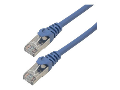 MCL Samar : RJ45 cable 100PERCENTAGE COPPER CAT 6A S pour TP LSZH 3M BLUE