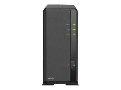 Synology : DS124 RTD1619B 1.7GHZQC 1GBDDR4 1X 1GBE RJ-45 2X USB 3.2 GEN I