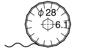 NT Cutter Lame de rechange BW-28P, coupe ondulée