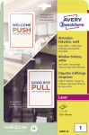AVERY Zweckform Etiquette d'affichage vitrophanie, blanc