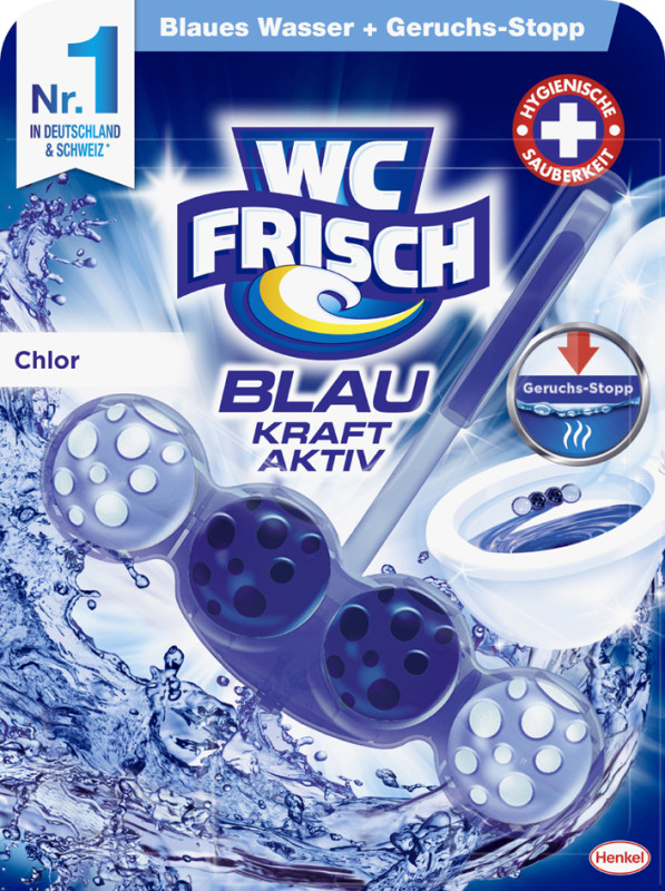 WC Frisch KRAFT AKTIV Bloc WC BLAU chlore