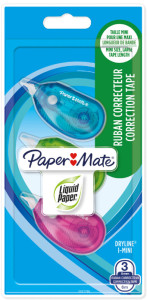 Paper:Mate Ruban correcteur DRYLINE GRIP I-Mini blister de 3