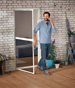 tesa Moustiquaire pour porte ALU FALT, blanc