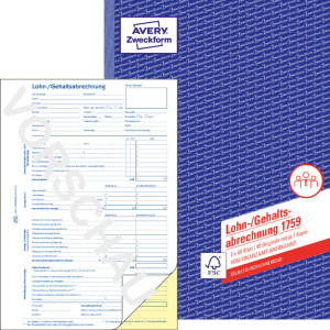 AVERY Zweckform Formularbuch Lohnabrechnung Minijob, A4, SD