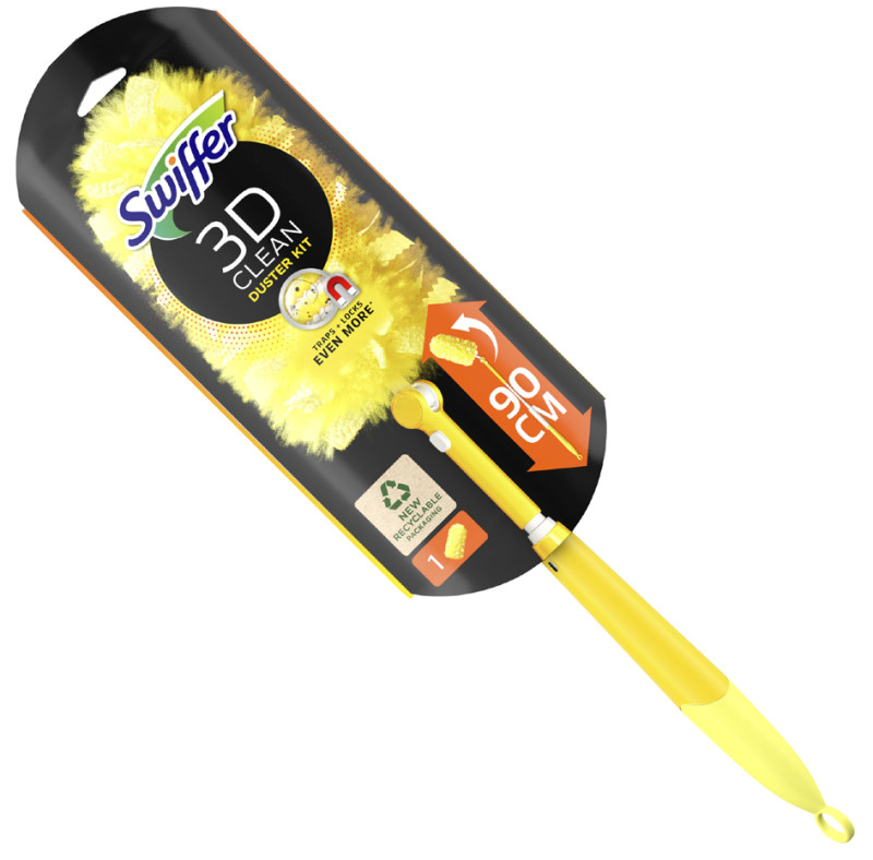 Swiffer Duster Kit, 1 Plumeau + 15 Recharges, Plumeau Poussière,  Attrape-Poussière et Retient la Poussière