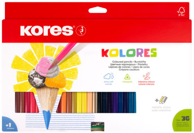 Kores Crayon de couleur triangulaire 