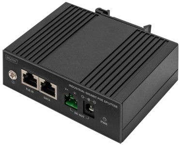 DIGITUS Répartiteur industriel PoE Gigabit Ethernet, 60 W