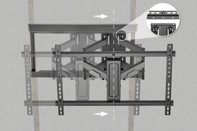 DIGITUS Support mural pour téléviseur Full Motion