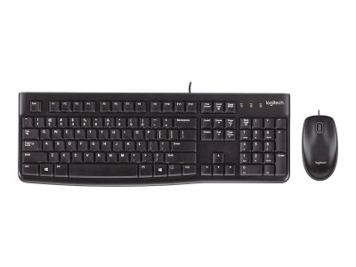 Logitech : COMBO CLAVIER SOURIS MK120 NOIR FILAIRE USB AZERTY fr