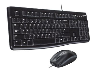 Logitech : COMBO CLAVIER SOURIS MK120 NOIR FILAIRE USB AZERTY fr