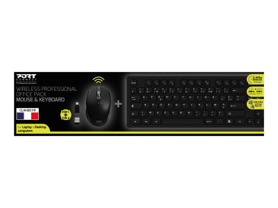 Port Technology : FR pack KEYBOARD + MOUSE TOUGH WIRELESS fr