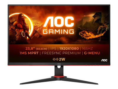 AOC : 24G2SPAE/BK 23.8IN IPS FHD 165HZ/300CD/4MS/2HDMI/DP/VGA