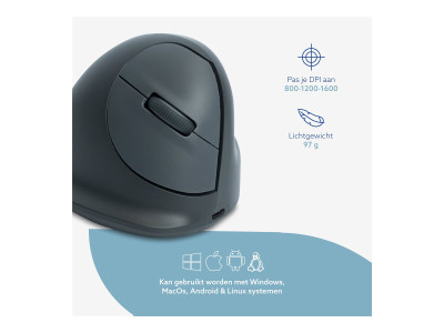 R-Go Tools : R-GO HE BASIC MEDIUM ERGONOMIC MOUSE RIGHT-HANDED BLUETOOTH