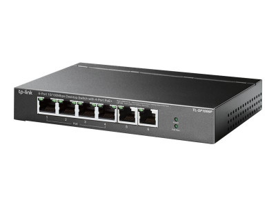 TP-Link : 6-PORT 10/100 MBPS DESKTOP SWITCH avec 4-PORT POE+