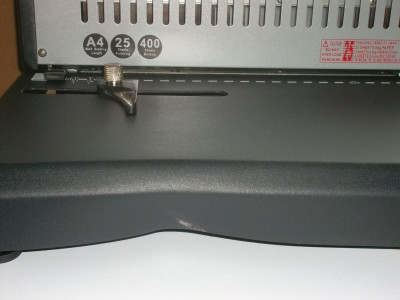 Restposten: pavo Plastikbindegerät HD comb binder, silber /