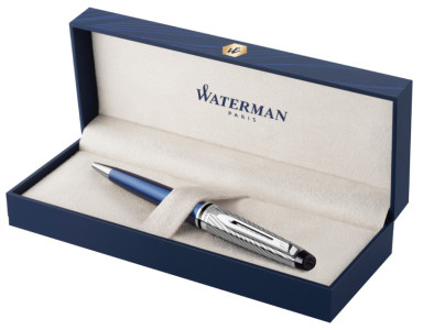 WATERMAN Stylo à bille Expert Deluxe, métal - bleu C.T.