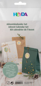 HEYDA Kit calendrier de l'Avent, sachets en papier, grand