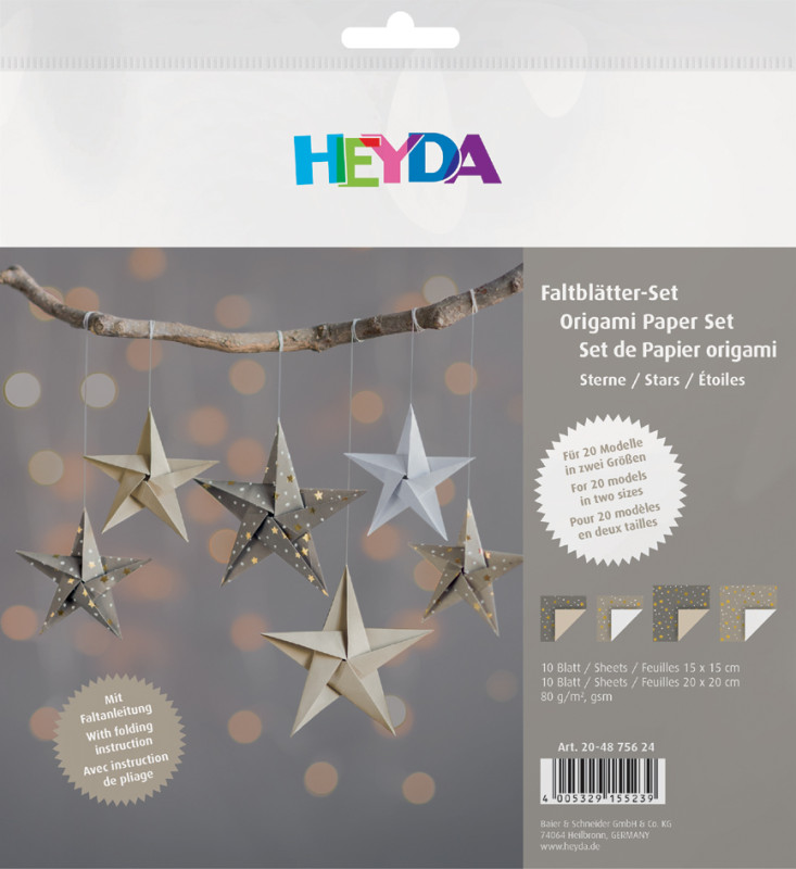 HEYDA Set de feuilles de papier à plier 