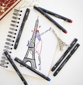 uni-ball Set d'écriture uni pin, coffret de 8 pièces