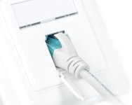 Boîtier d'encastrement DIGITUS Cat. 6A, classe EA, 1 port RJ45, blanc pur