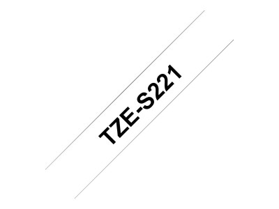 Brother : TZE-S221 LAMINATED tape 9MM 8M BLACK ON WHITE