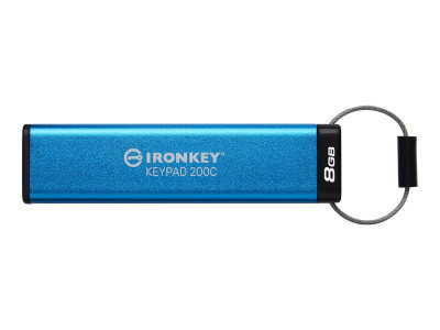 Kingston : 8GB USB-C IRONKEY KEYPAD 200C FIPS 140-3 LVL 3(PENDING)AES-256