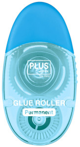 PLUS JAPAN Mini roller adhésif LE TG-1512, 6 mm x 12 m, bleu