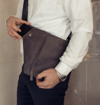 PRIDE&SOUL Sac à bandoulière CROSS, cuir, gris PRIDE&SOUL Sac à bandoulière CROSS, cuir, gris