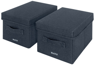 LEITZ Boîte de rangement en tissu, taille L, set de 2, gris